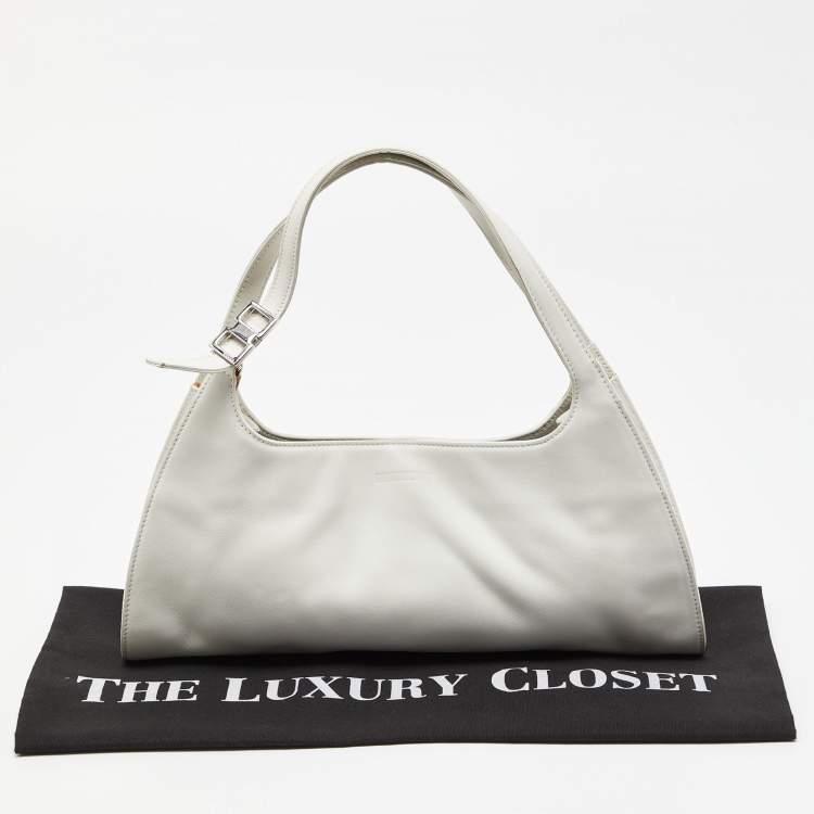 Pre Owned Gucci Off White Leather Hobo