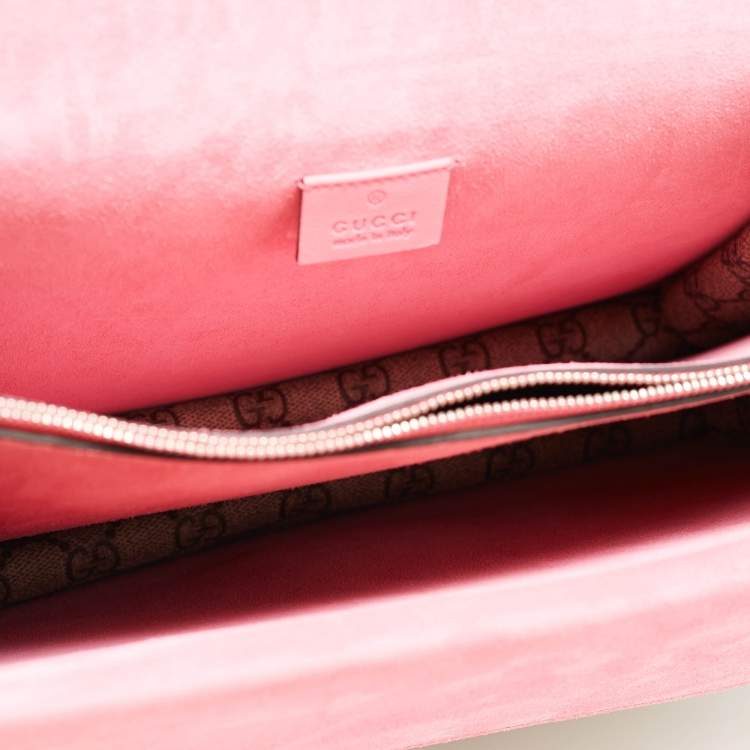 Pre Owned Gucci Beige GG Supreme Canvas and Suede Medium Dionysus Crystal Embellished Shoulder Bag