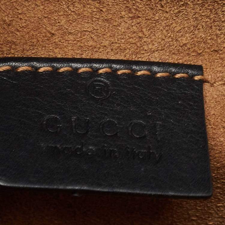 Pre Owned Gucci Black Leather Small Padlock Shoulder Bag