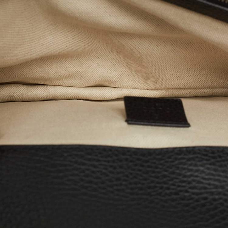 Pre Owned Gucci Black Leather Medium Dionysus Shoulder Bag