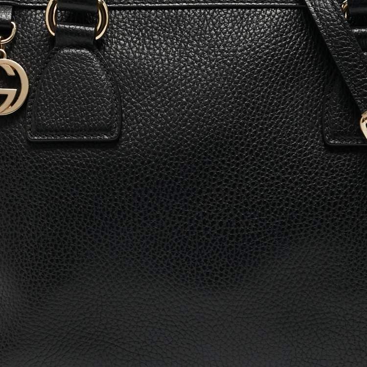 مملوكة مسبقًا Gucci Black Leather GG Charm Tote