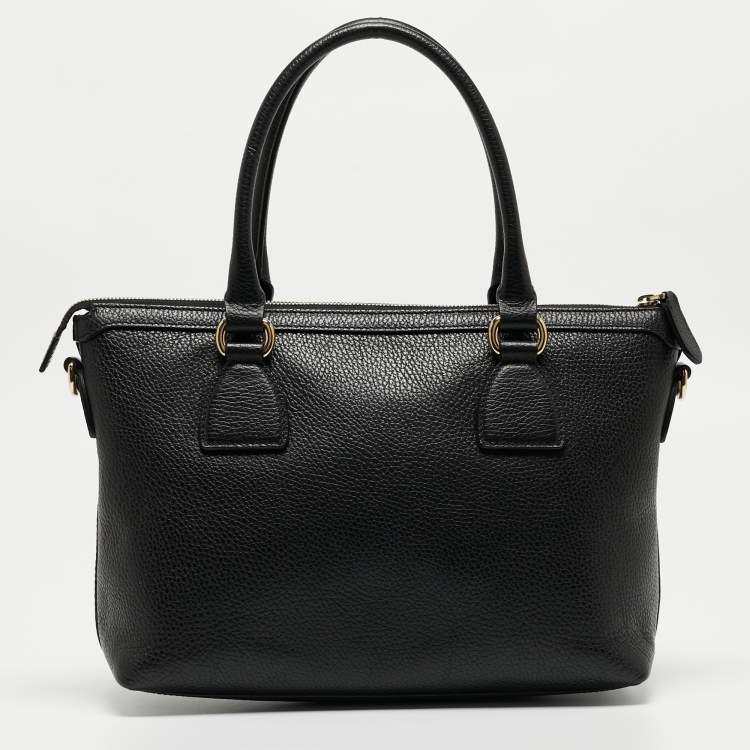 مملوكة مسبقًا Gucci Black Leather GG Charm Tote