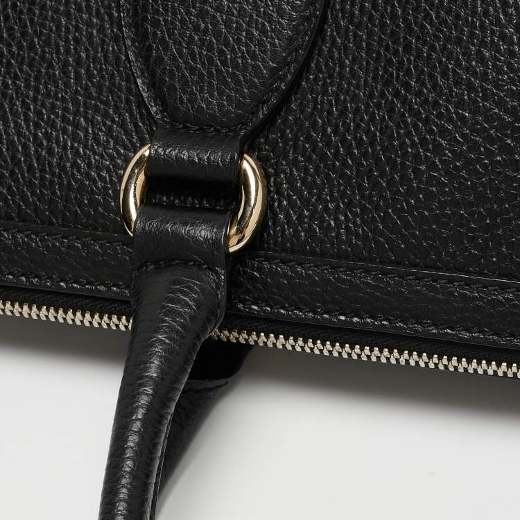 مملوكة مسبقًا Gucci Black Leather GG Charm Tote