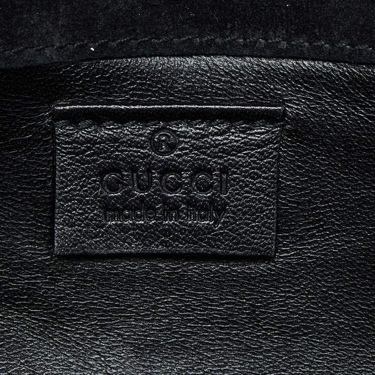 Pre Owned Gucci Black Microguccissima Patent Leather Small Broadway Clutch