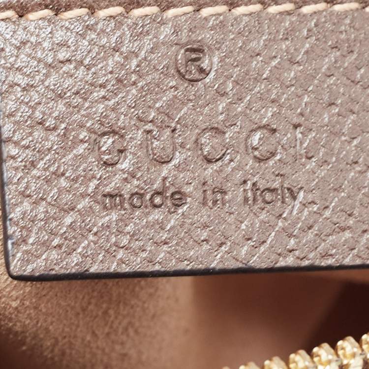 Pre Owned Gucci Beige/Brown GG Supreme Canvas and Leather Small Ophidia Tote