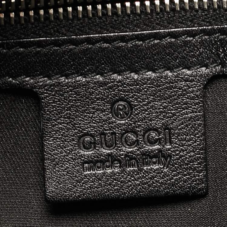 Pre Owned Gucci Black GG Canvas and Leather Medium Babouska Indy Hobo