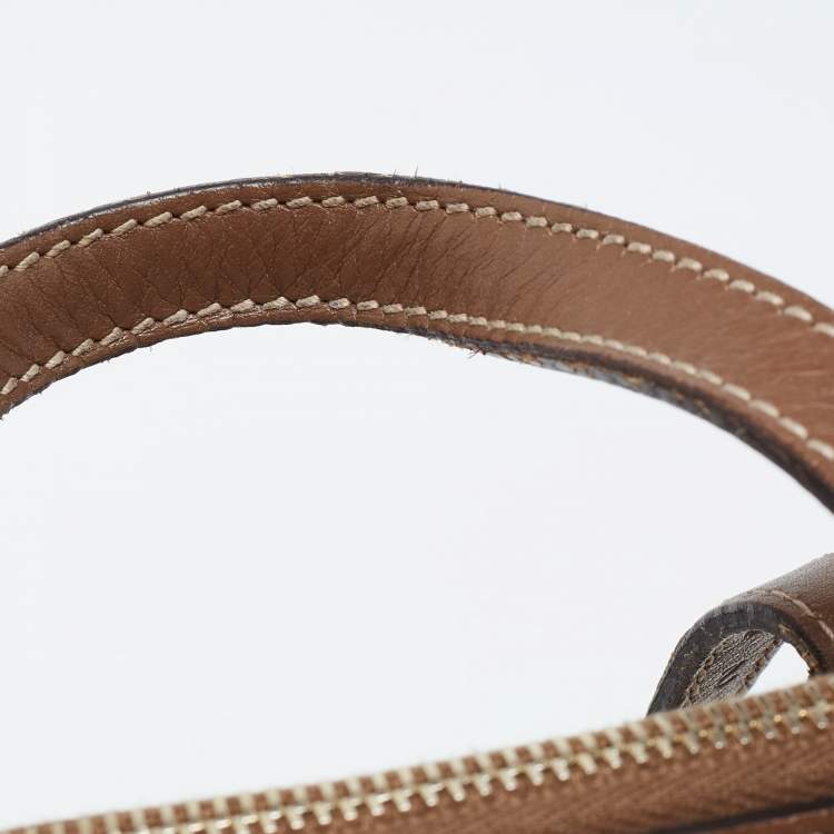 Pre Owned Gucci Brown/Beige GG Supreme Canvas and Leather Nice Dome Satchel