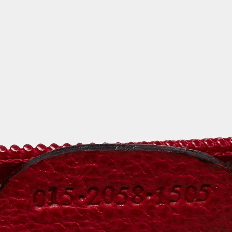 Pre Owned Gucci Red Leather Briefcase Bag