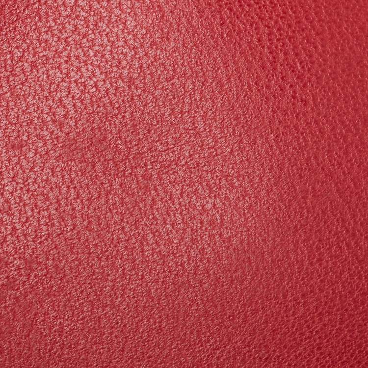 Pre Owned Gucci Red Leather Briefcase Bag