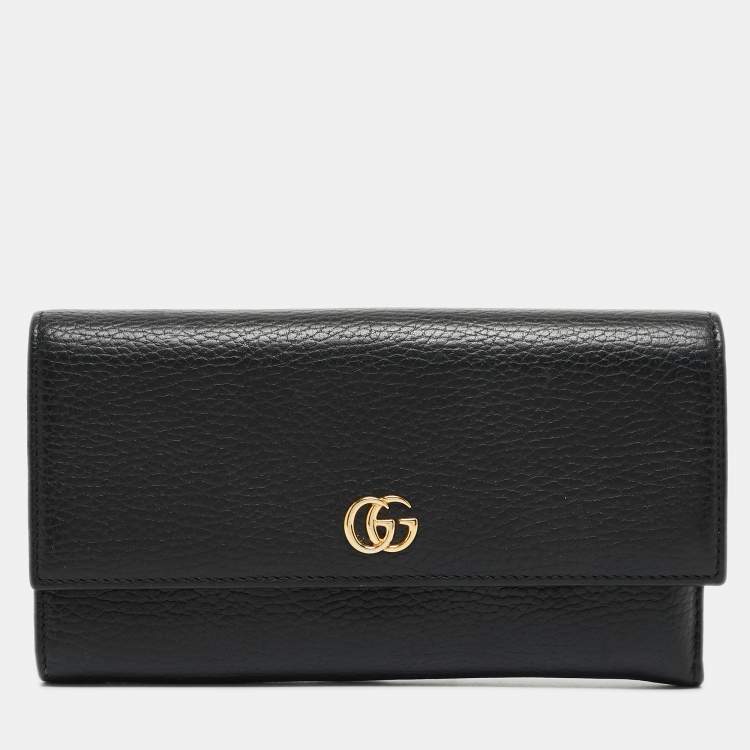 Gucci Black Leather GG Marmont Continental Wallet Gucci | The Luxury Closet