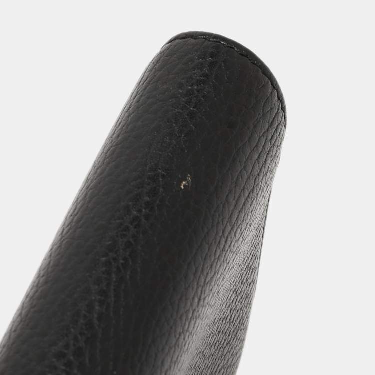 Pre Owned Gucci Black Leather GG Marmont Continental Wallet