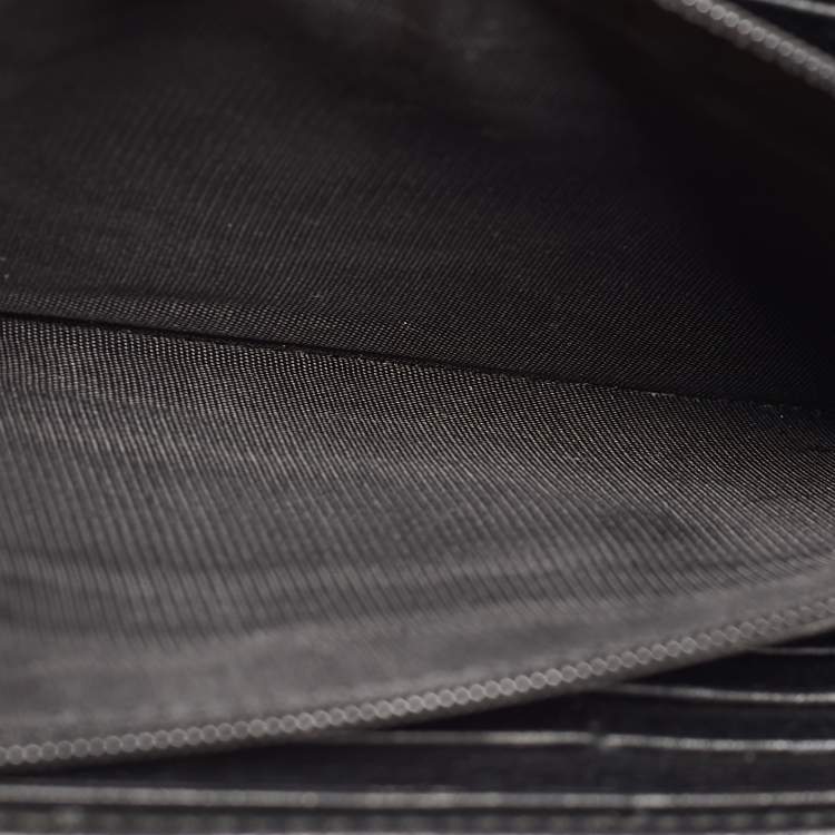 Pre Owned Gucci Black Leather GG Marmont Continental Wallet