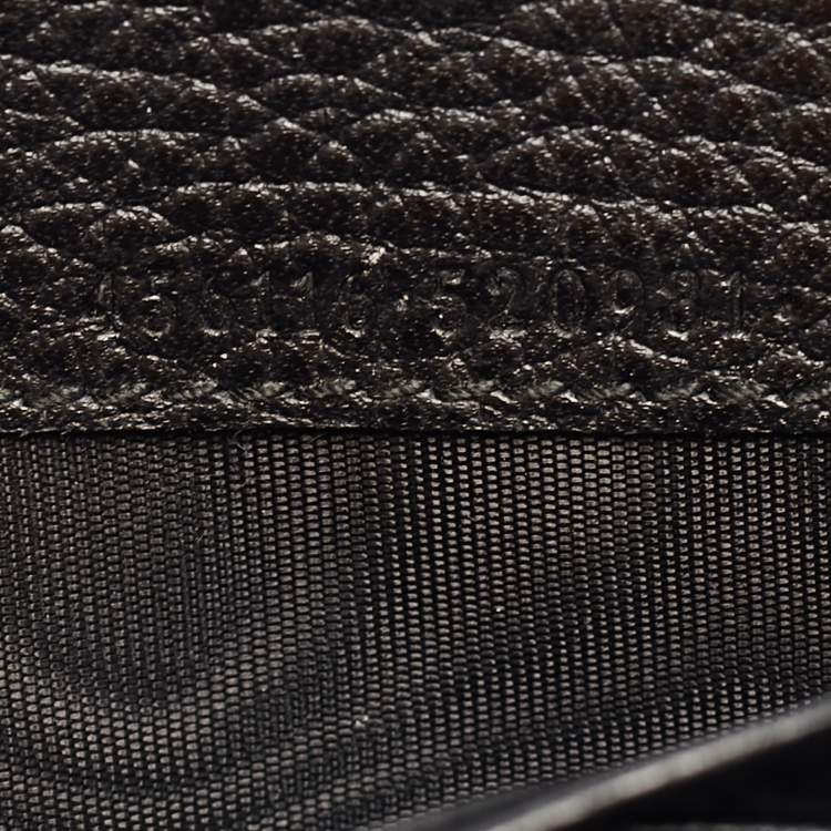 Pre Owned Gucci Black Leather GG Marmont Continental Wallet