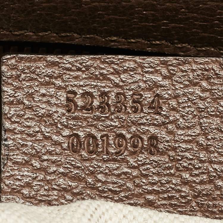 Pre Owned Gucci Beige/Brown GG Supreme Canvas and Leather Medium Ophidia Shoulder Bag  