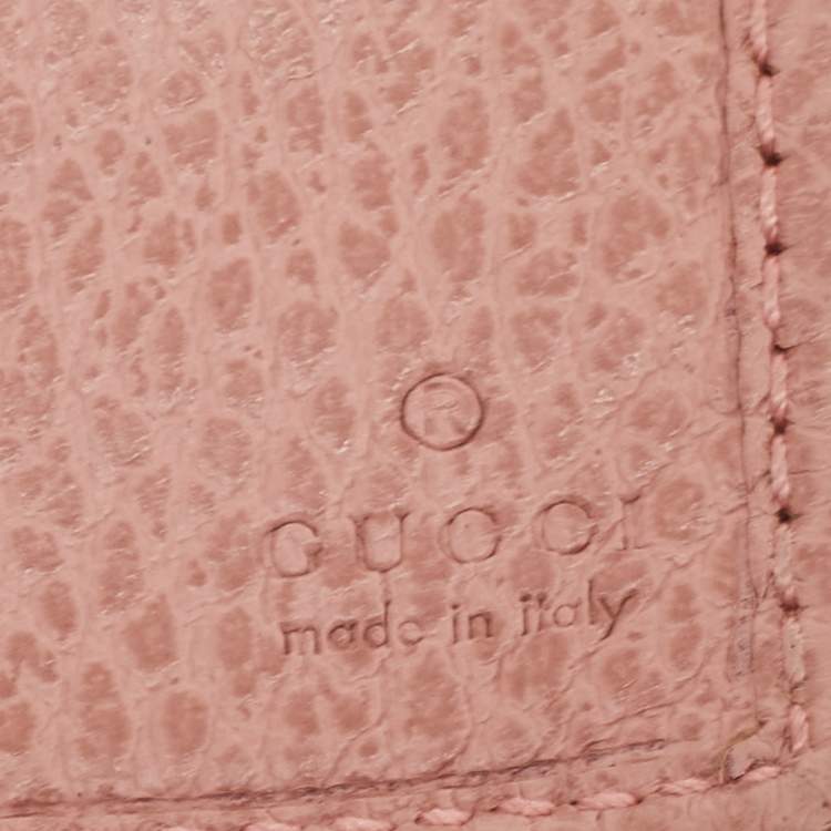 Pre Owned Gucci  Old Rose Leather Swing Continental Wallet