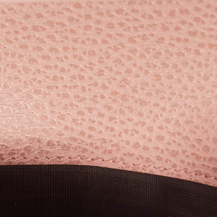 Pre Owned Gucci  Old Rose Leather Swing Continental Wallet