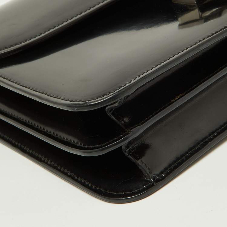 Pre Owned Gucci Black Leather Medium Interlocking G Shoulder Bag