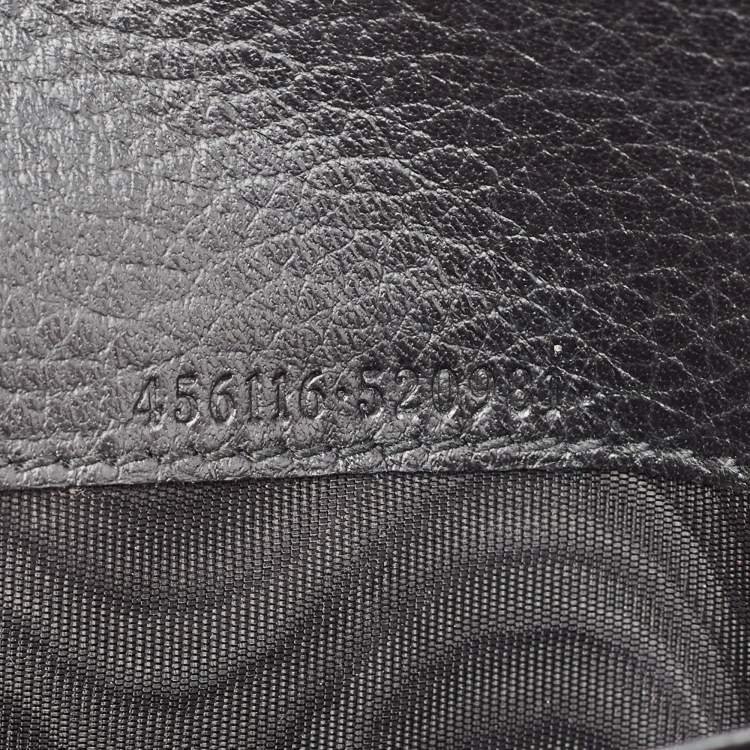 Pre Owned Gucci Black Leather GG Marmont Continental Wallet