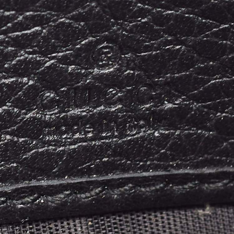 Pre Owned Gucci Black Leather GG Marmont Continental Wallet