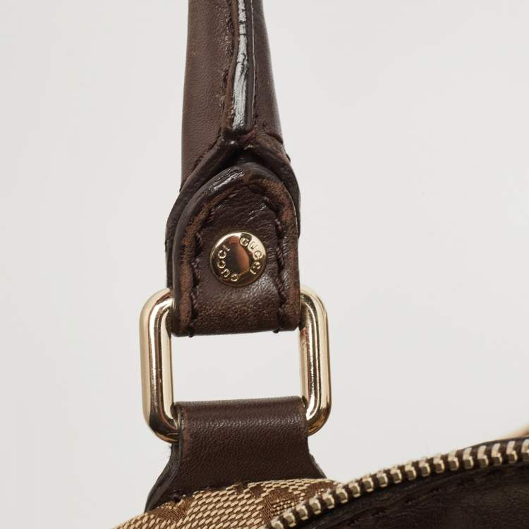 مملوكة مسبقًا Gucci Brown/Beige GG Canvas and Leather Sukey Boston Bag