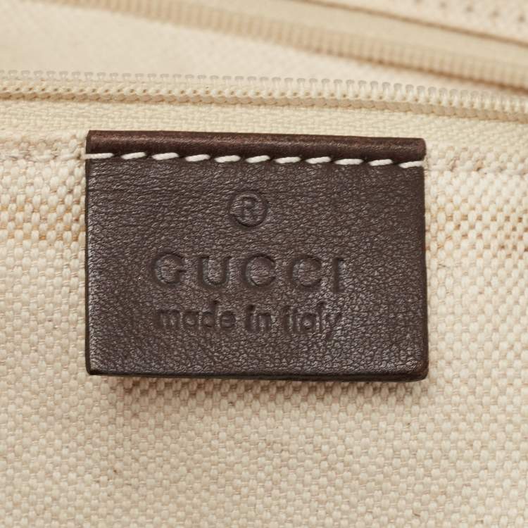 مملوكة مسبقًا Gucci Brown/Beige GG Canvas and Leather Sukey Boston Bag