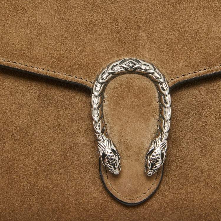 Pre Owned Gucci Beige Suede Mini Dionysus Shoulder Bag