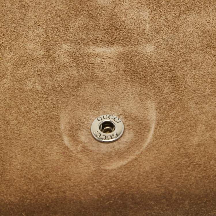 Pre Owned Gucci Beige Suede Mini Dionysus Shoulder Bag