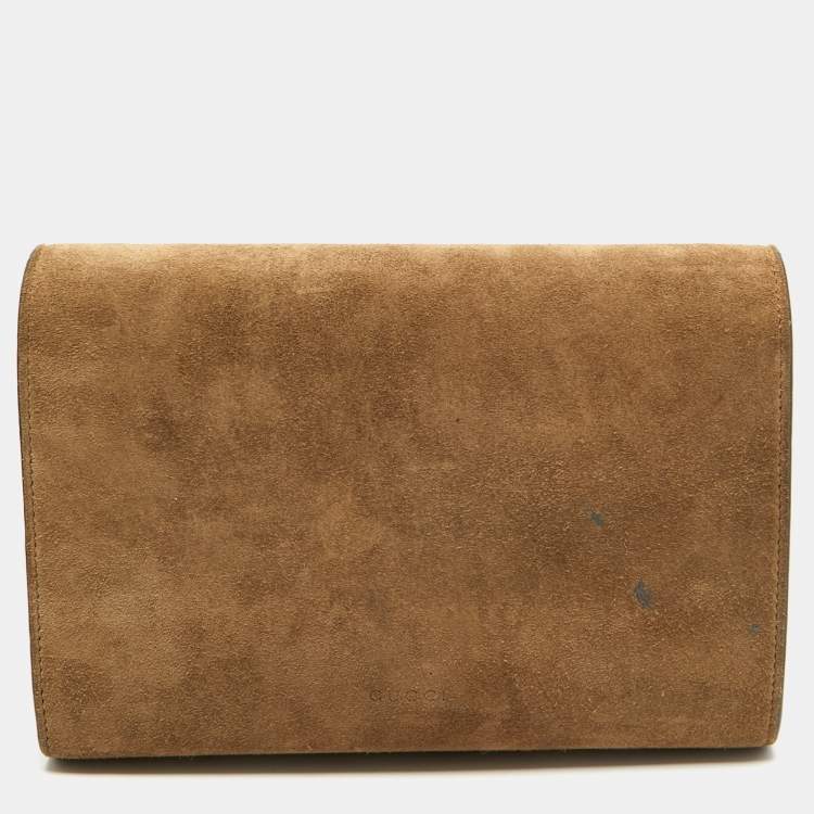 Pre Owned Gucci Beige Suede Mini Dionysus Shoulder Bag