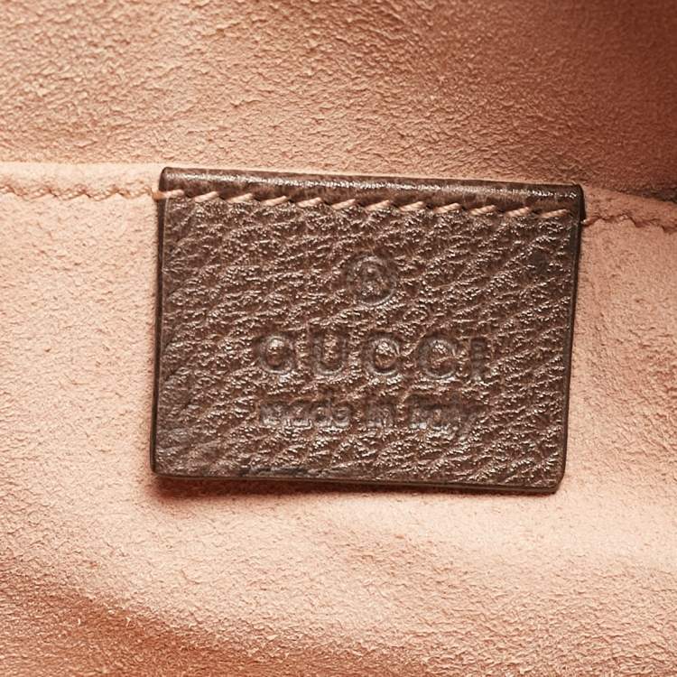 Pre Owned Gucci Brown/Beige GG Supreme Canvas and Leather Small Ophidia Belt Bag