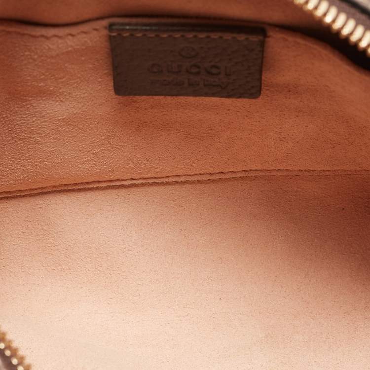 Pre Owned Gucci Brown/Beige GG Supreme Canvas and Leather Small Ophidia Belt Bag