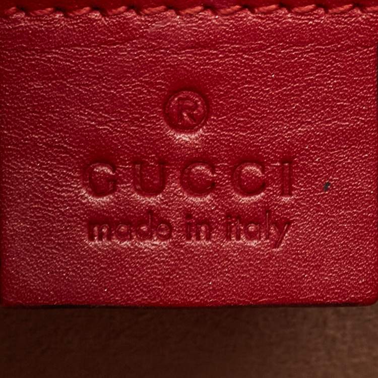 Pre Owned Gucci Multicolor Leather Small Queen Margaret Top Handle Bag