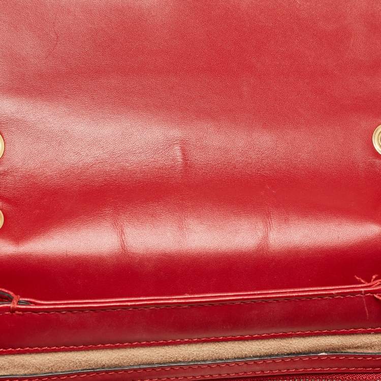 Pre Owned Gucci Multicolor Leather Small Queen Margaret Top Handle Bag