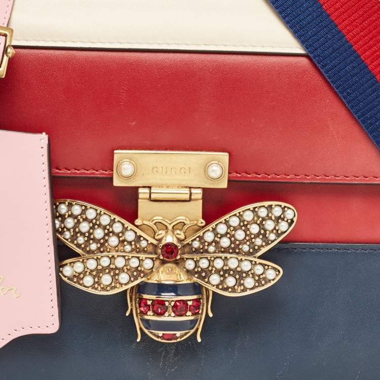 Pre Owned Gucci Multicolor Leather Small Queen Margaret Top Handle Bag