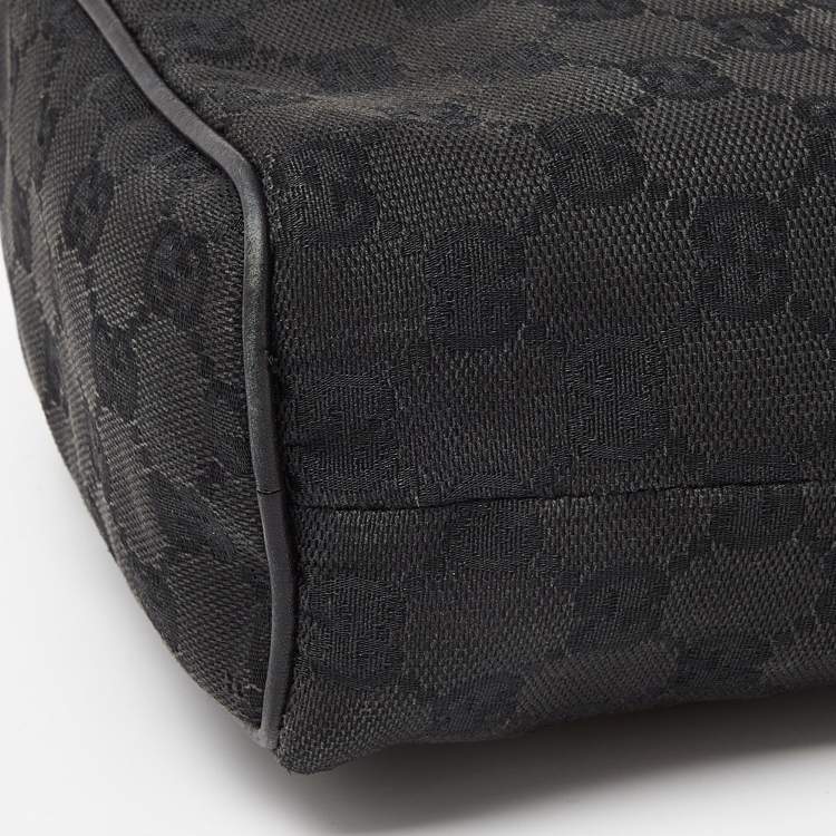 Pre Owned Gucci Black GG Canvas Mini Hobo