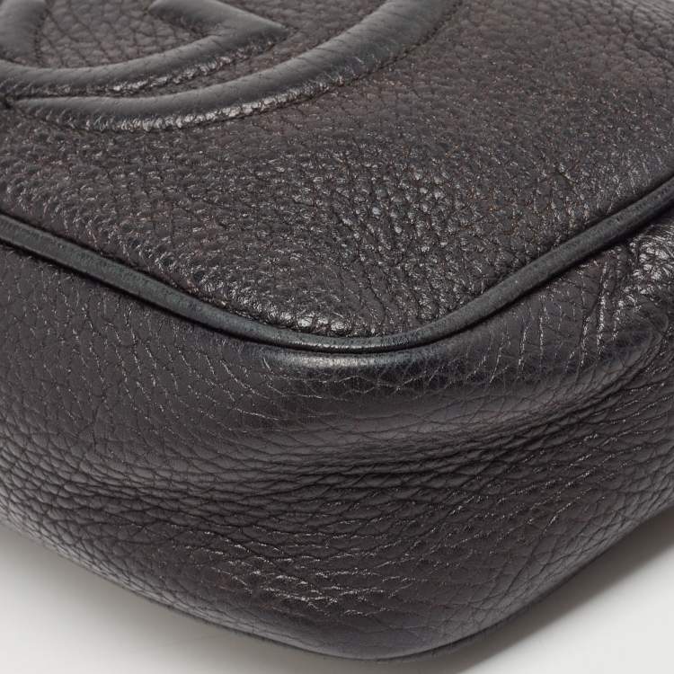 Pre Owned Gucci Black Leather Mini Soho Disco Shoulder Bag