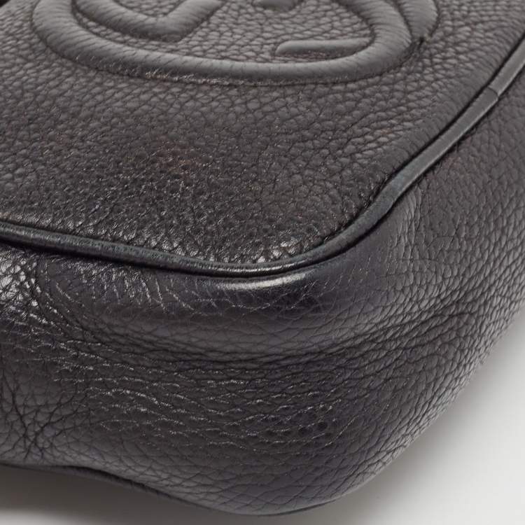 Pre Owned Gucci Black Leather Mini Soho Disco Shoulder Bag