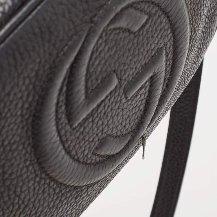 Pre Owned Gucci Black Leather Mini Soho Disco Shoulder Bag