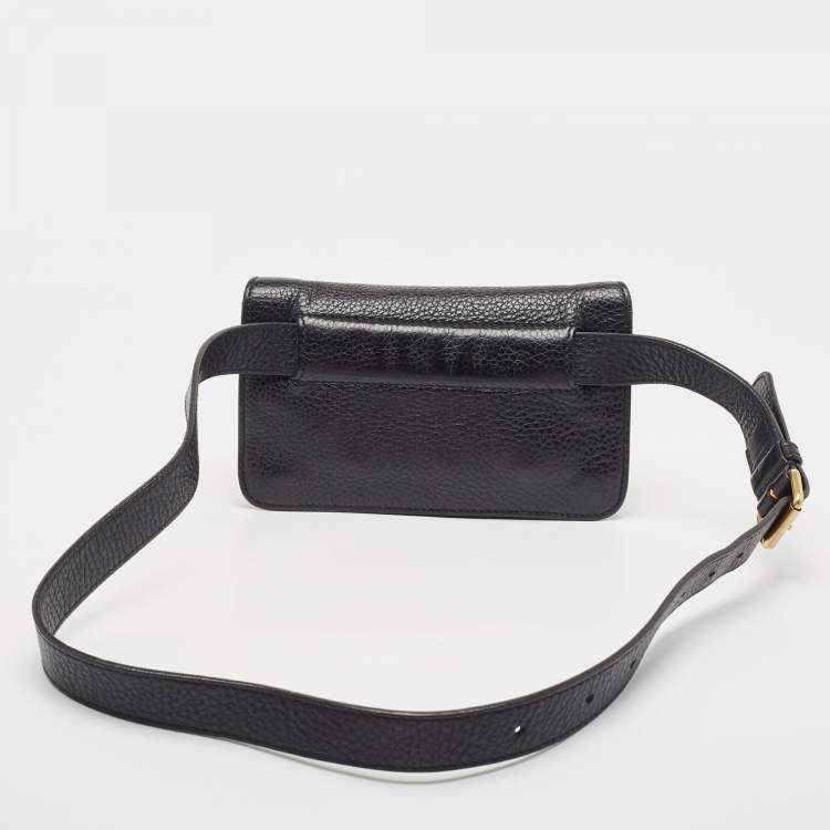 Pre Owned Gucci Black Leather Soho Belt Bag