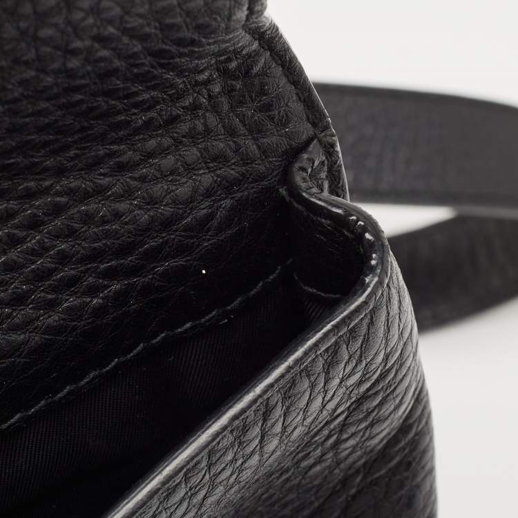 Pre Owned Gucci Black Leather Soho Belt Bag