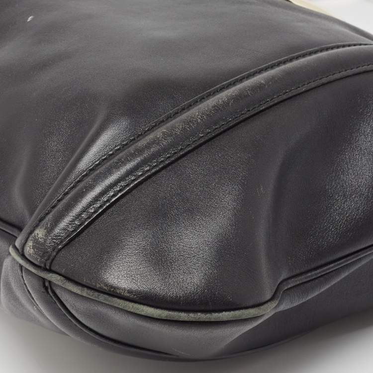 Pre Owned  Gucci Black Leather Britt Hobo