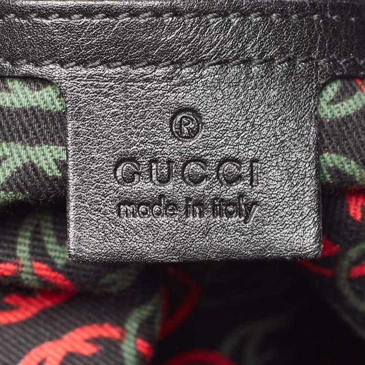 Pre Owned  Gucci Black Leather Britt Hobo