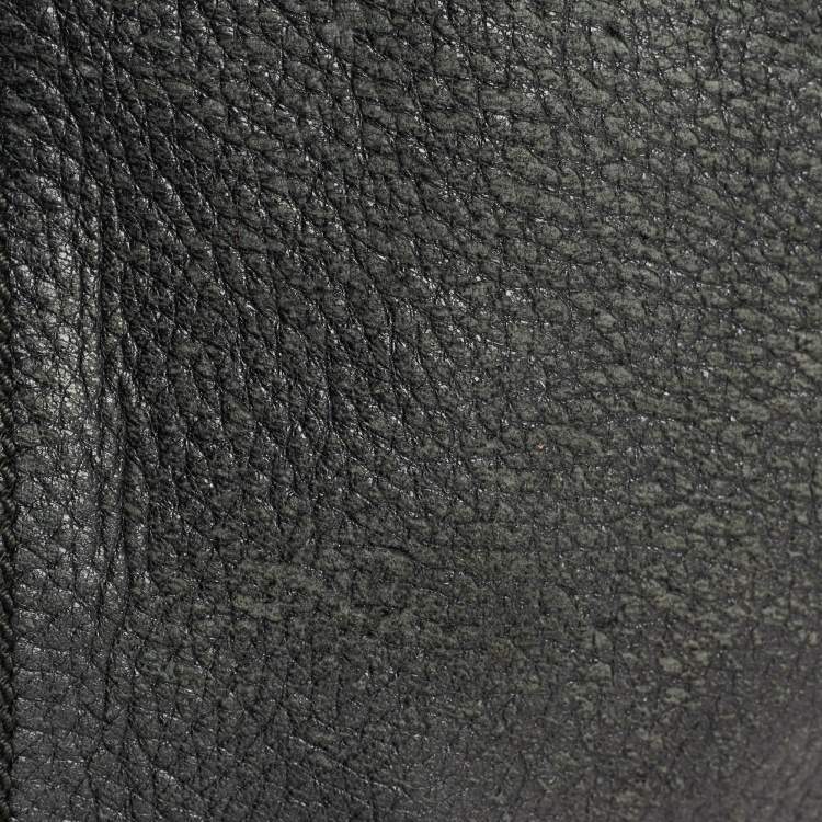Pre Owned Gucci Black Pebbled Leather Jungle Hobo