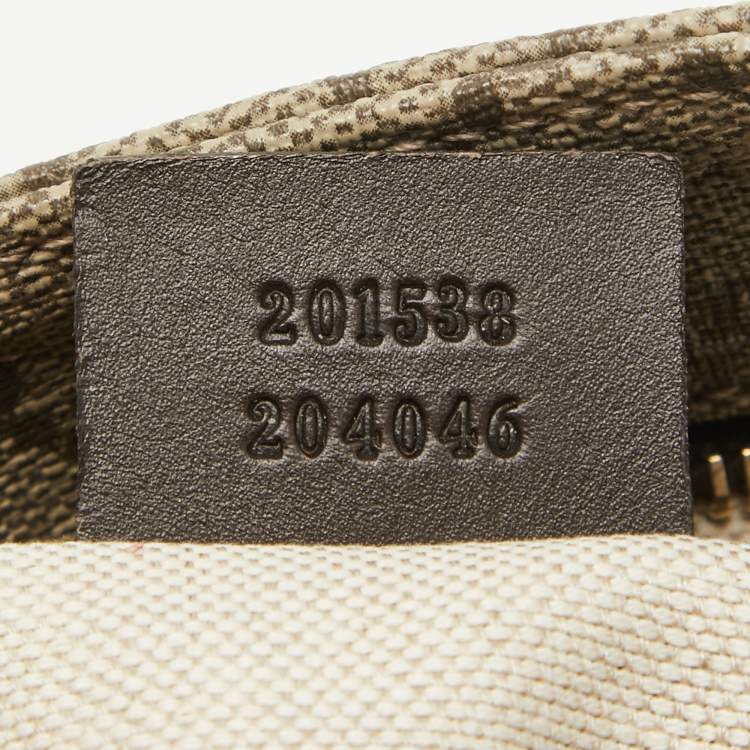Pre Owned Gucci Beige/Brown GG Supreme Canvas Slim Messenger Bag