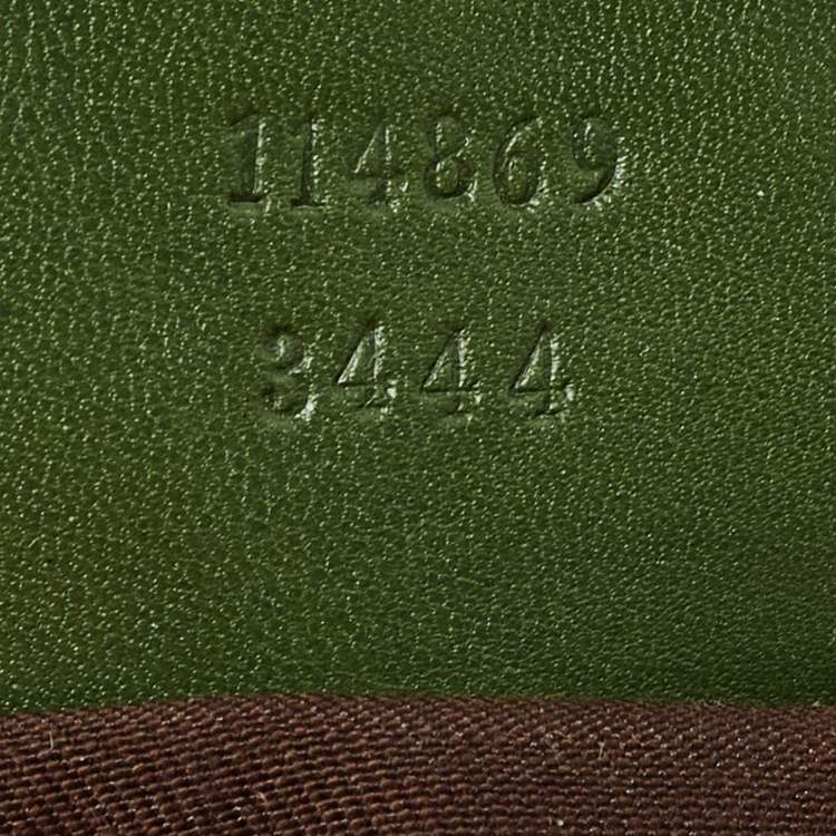 مملوكة مسبقًا Gucci Green/Beige GG Canvas and Leather Reins Hobo
