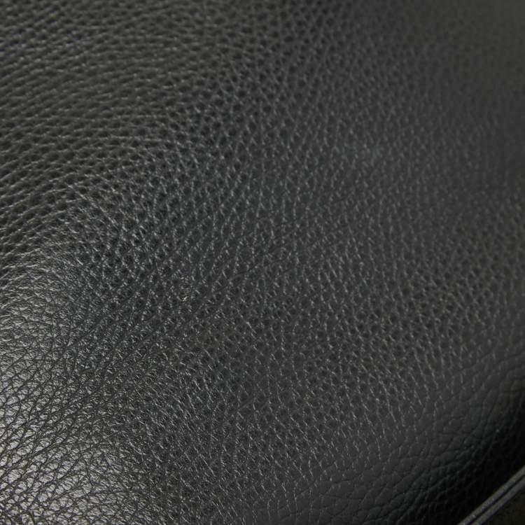 Pre Owned Gucci Black Leather Doller Interlocking G Top Handle Bag