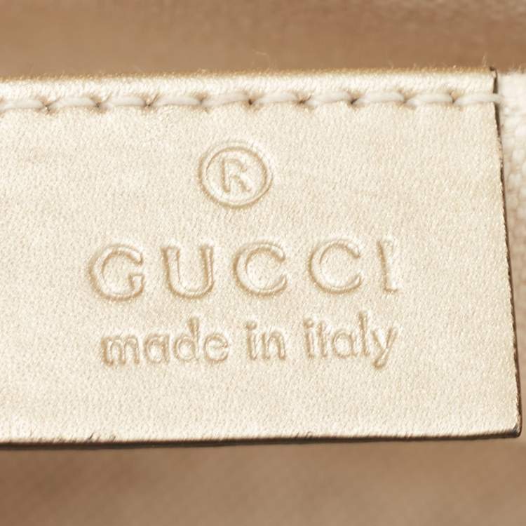 Pre Owned Gucci Pale Gold Guccissima Leather Small Emily Chain Shoulder Bag