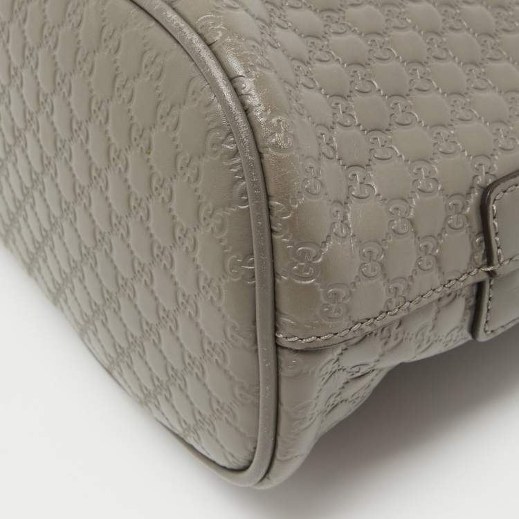 مملوكة مسبقًا Gucci Grey Microguccissima Leather Mini Nice Dome Bag