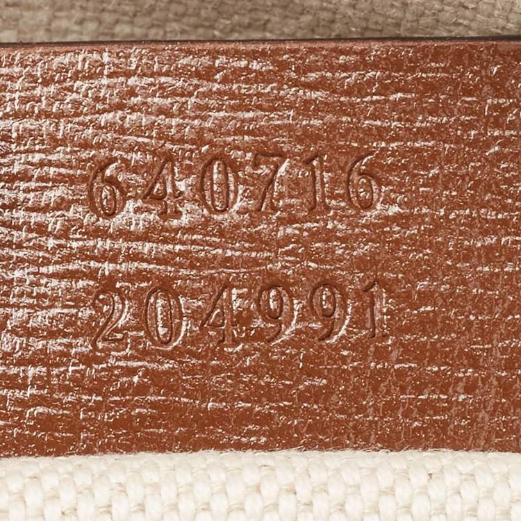 Pre Owned Gucci Beige/Ebony GG Supreme Canvas Mini Horsebit 1955 Top Handle Bag