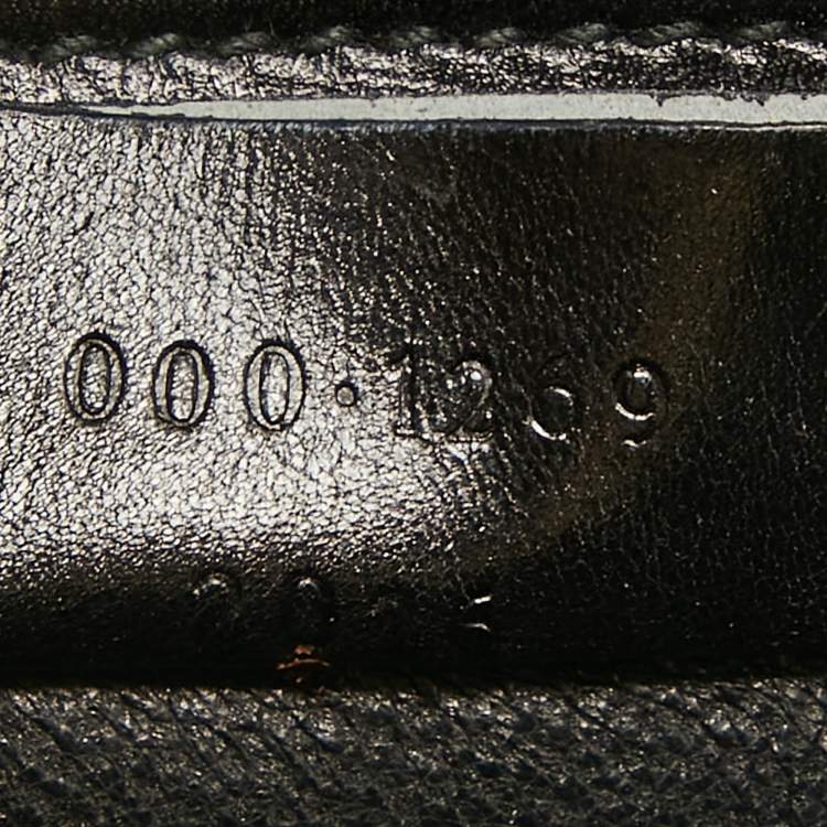 Pre Owned Gucci Black Glossy Leather G Logo Top Handle Bag
