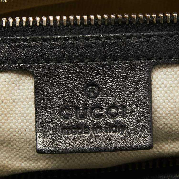 Pre Owned Gucci Black Guccissima Leather Medium Joy Boston Bag